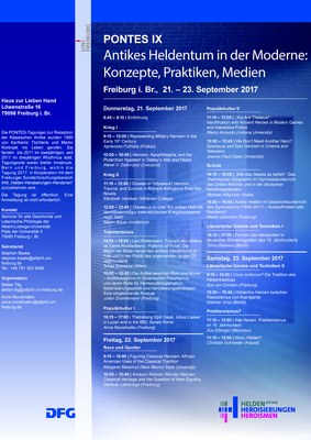 PONTES IX "Antikes Heldentum in der Moderne: Konzepte, Praktiken, Medien"