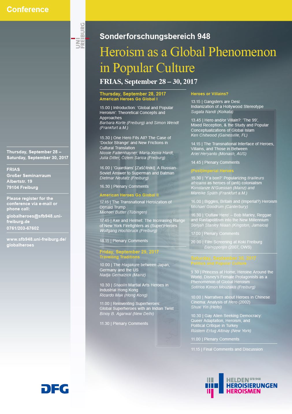 Conference | "Heroism as a Global Phenomenon in Popular Culture" 